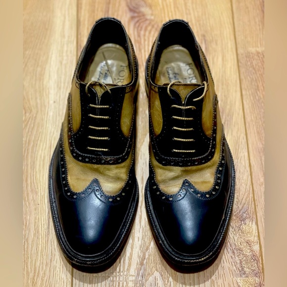 Forzieri Italian Hancrafted two-tone Wingtips - Picture 3 of 5